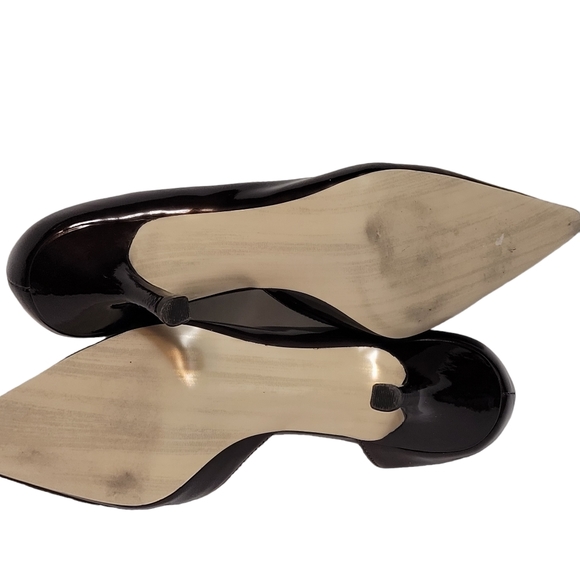 Anne Klein Christa Patent Bronze Leather Pointed Toe Slip-on Pumps Heels - Picture 9 of 13